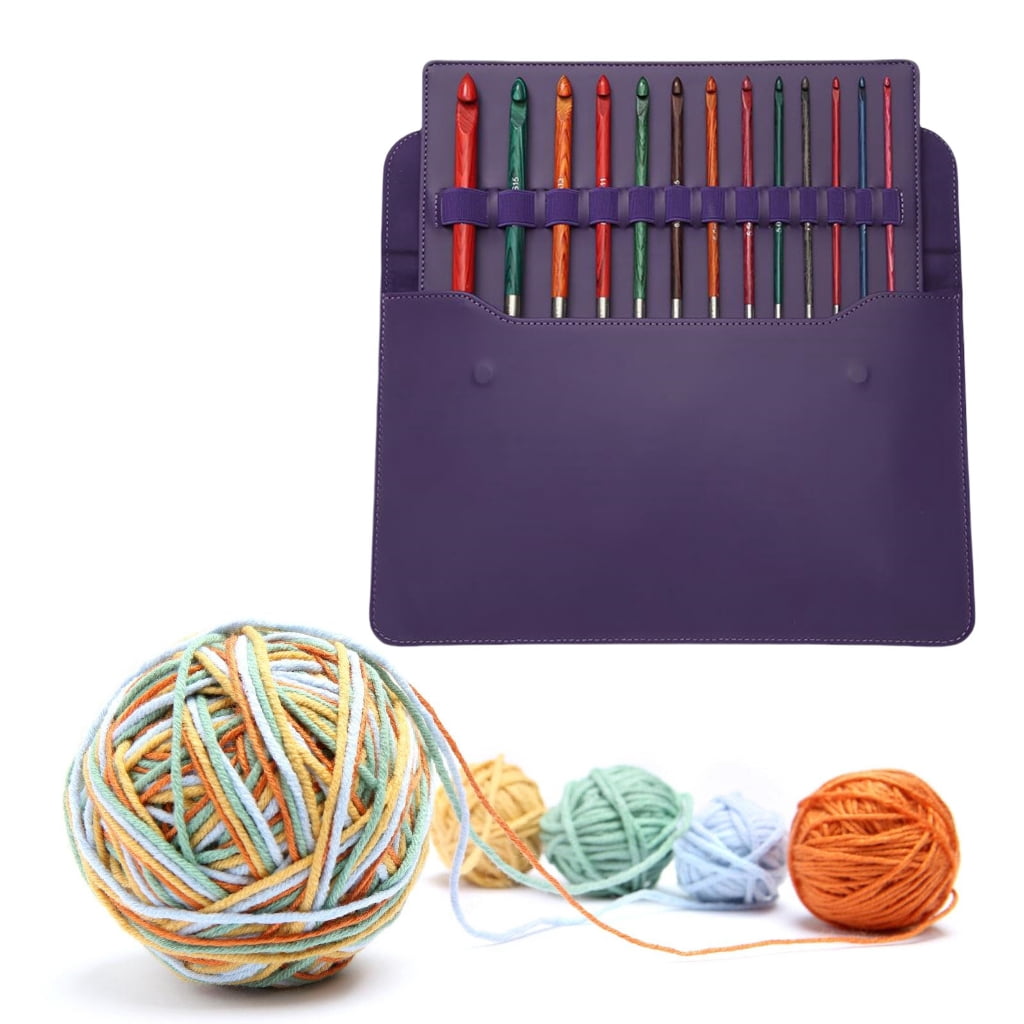 T-HOTLYST Tunisian Crochet Hook Set Afghan Interchangeable Crochet Hook Set 3.5mm-12.0mm Carpet Crochet Hook Set with Storage Bag