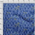 thumbnail image 3 of oneOone Tissu Jersey Coton Bleu Matériel de Robe de Mer Tissu Imprimé Tissu au Mètre 58 Pouces de Large, 3 of 4