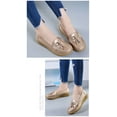 thumbnail image 4 of YAZI Women Slip On Leather Comfort Rubber Sole Flats Shoes, 4 of 6