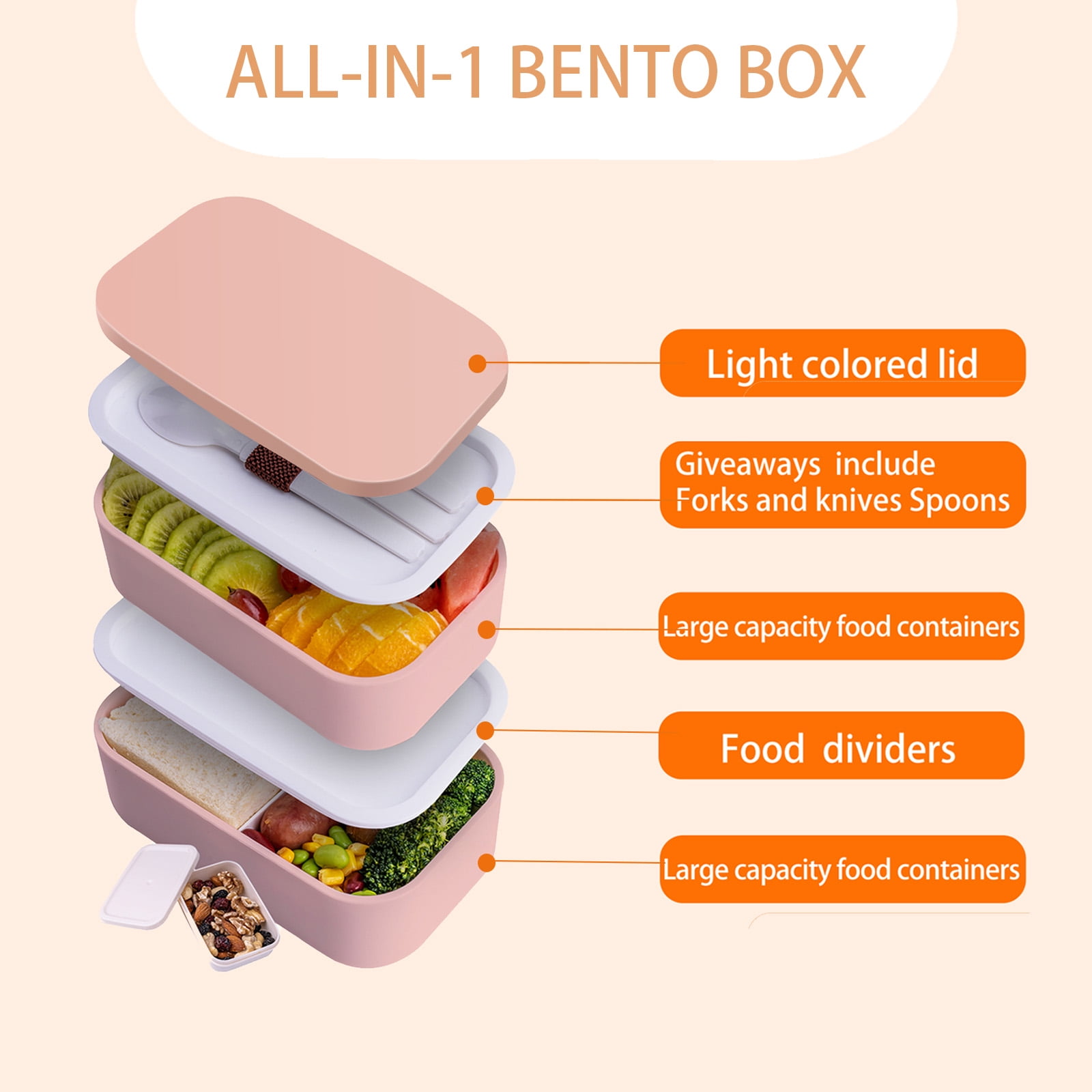 Japanese Bento Box,2 Layer Lunch Box , Meal Prep Lunch Container with Bamboo Chopping Board Lid,Bag,Cutlery,Divider,Bento Lunch Box for Adults red