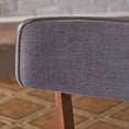 thumbnail image 6 of Abrielle Mid-Century Modern Fabric Dining Chairs with Natural Walnut Finished Rubberwood Frame, 2-Pcs Set, Dark Grey / Natural Walnut, 6 of 7