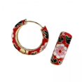 thumbnail image 1 of Pendientes Circulares Elegantes Strade Fareast Limited Accesorios Noche Colgantes Piedras Preciosas Carmesí 4 Piezas, 1 of 8