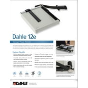Dahle Vantage 12e Paper Trimmer، 12 Cut، 15 Sheet Max، Metal Base w / Adjustable Guide، Paper Cutter