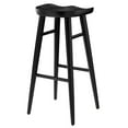 thumbnail image 5 of Counter Stool Chair, Set of 2, Black, Wood, Bar Pub Cafe Bistro Dining Kitchen Hospitality Restaurant, Modern Contemporary HB36677, 5 of 10