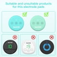 thumbnail image 3 of Paquete de 4 almohadillas de electrodos inalámbricas para unidad TENS, con conector a presión estándar de 3,5 mm. Almohadillas de repuesto para unidad TENS, electrodos autoadhesivos reutilizables, dis, 3 of 5