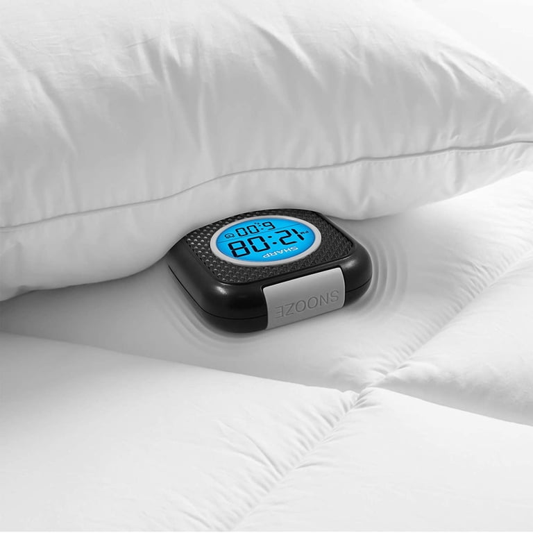 Sharp Vibrating Alarm Clock Pillow - Bed Shaker Black Digital Display Battery Operated Sharp Vibrating Alarm Clock Pillow - Bed Shaker Black Digital Display Battery Operated