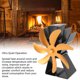 thumbnail image 3 of Ventilador de Estufa de Leña de 7 Aspas Funcionamiento Silencioso Ventilador para Chimenea aleación de Aluminio Ventilador de Estufa de Leña Base Trapezoidal Vertical ANGGREK  Otros, 3 of 8