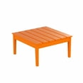 thumbnail image 3 of WestinTrends Ashore Outdoor Coffee Table, 32 Inch All Weather Poly Lumber Adirondack Patio Coffee Table Square Low Table, Orange, 3 of 5