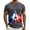 Grey, variant on French Print Short Sleeve T Shirt Casual Summer Top