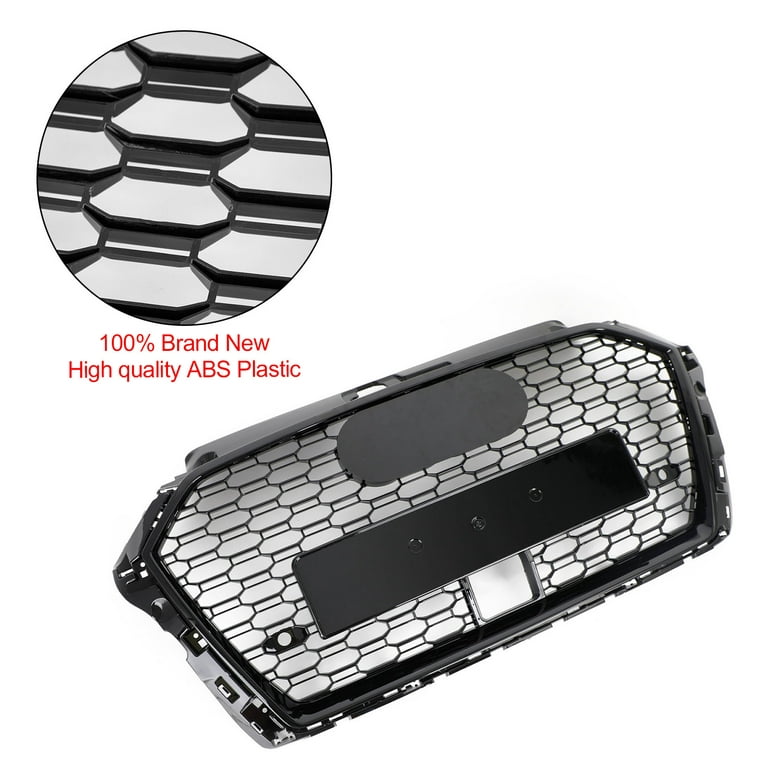Fydun 1 Pair Glossy Black Front Bumper Light Grille Mesh Grill Trim Left  Right for RS3 Style for A3 S3