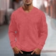thumbnail image 2 of fatyb Men's Long Sleeve T Shirts Big and Tall V Neck Loose Tops Lightweight Casual Basic Tee for Men, 2 of 7