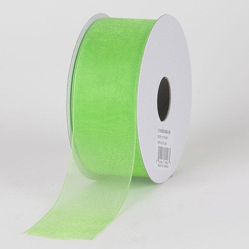 Sheer Organza Ribbon – 1-1/2" x 25 Yards, Apple Green