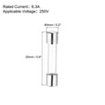 thumbnail image 2 of Uxcell 6.3A 250V Glass Fuses 5x20mm Time Delay Fuses Slow Blow Fuses 10Pcs, 2 of 5