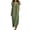 Green, variant on Luvior Boho Summer Long Dress Flutter Sleeves V Neck Flowy Casual Maxi with Pockets Black XXL