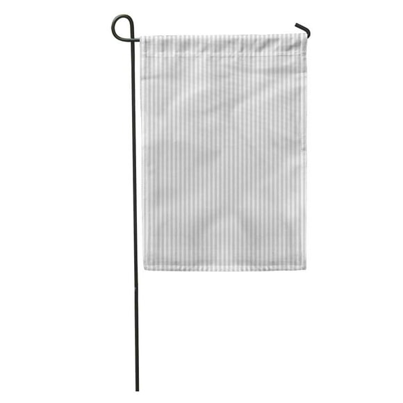 POGLIP Pattern White and Grey Stripes Thin Line Straight Vintage Abstract Garden Flag Decorative Flag House Banner 12x18 inch