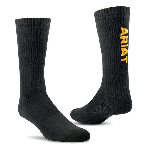 ARIAT Cotton Mid Calf, 3-Pair Pack, Color: Black, Size: M (AR2294-002-M)