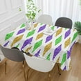 thumbnail image 5 of Coolnut Mardi Gras Rectangle Tablecloth, Spill-Proof Polyester Table Cloth, Table Cover for Kitchen Dining Picnic Holiday Party Decoration, 60"x60", 5 of 7