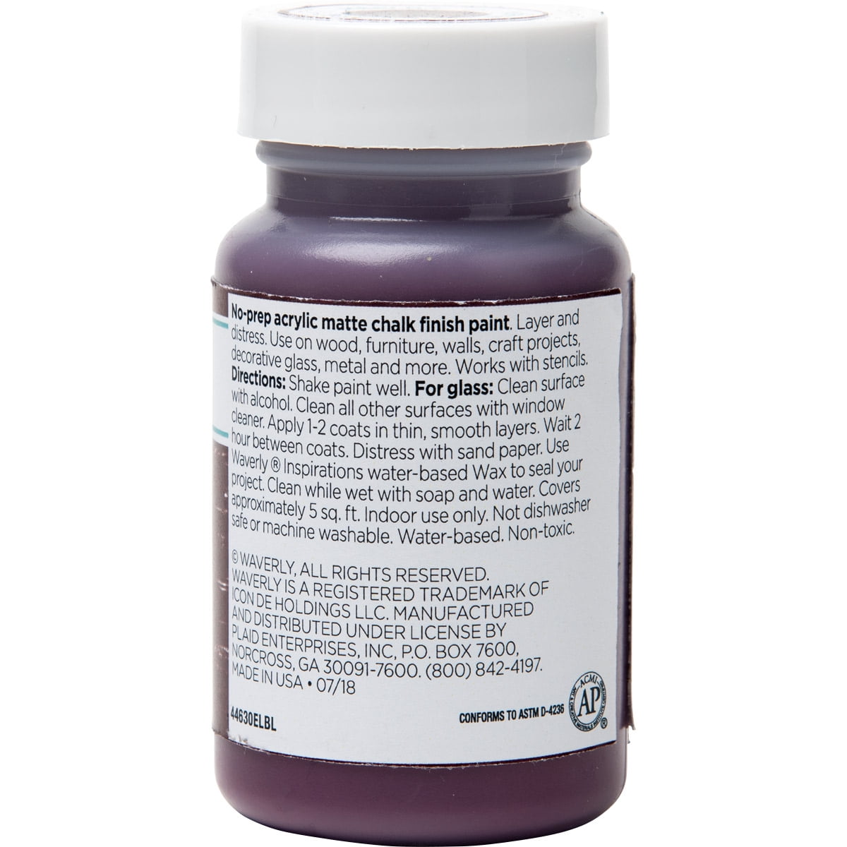 Waverly Inspirations Chalk Paint, Ultra Matte, Merlot, 2 fl oz