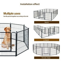Dog Playpen,32" 40 Panels Portable Exercise Fence Heavy Duty Metal Pet Playpen Indoor Outdoor Pet Playpen for Small Medium Large Dogs - RV Camping Pen (40 Panels, 32 inch)
