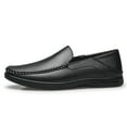 thumbnail image 4 of Men's Casual Loafers Slip On Leather Shoes Comfortable Lightweight Driving Shoes Male Moccasins Classic Penny Loafer Flats Boat Shoes Outdoor Walking Shoes, 4 of 16
