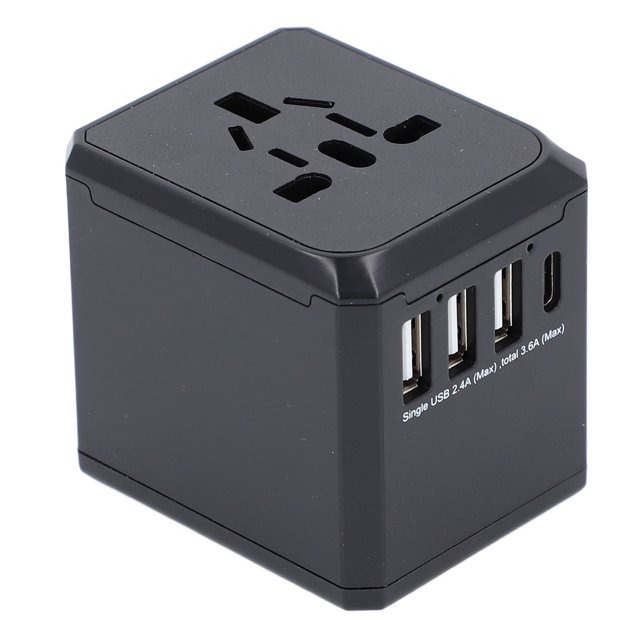 Travel Power Adapter, Travel Voltage Converter Quiet for Phone Black,White