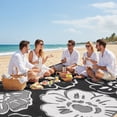 thumbnail image 4 of Kzaei Waterproof Outdoor Rug, 8'x10' Reversible Plastic Camping Area Rugs, Black & White, 4 of 8
