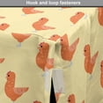 thumbnail image 4 of Chicken Dog Crate Cover, Pattern of Birdies Domestic Farm Animal Symmetric Repetition, Easy to Use Pet Kennel Cover Small Dogs Puppies Kittens, 7 Sizes, Yellow Salmon, by Ambesonne, 4 of 6