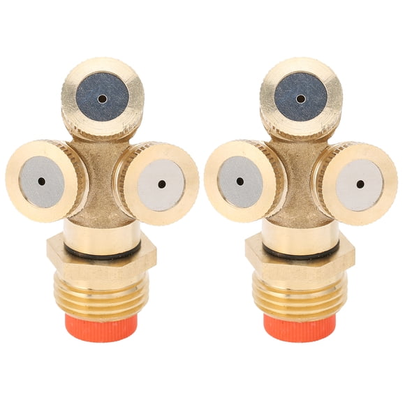 2 Pack G1/2 High Pressure Spray Sprinkler Head 3 Hole Head Filter Irrigation Nozzle Head With Filter for Garden Watering