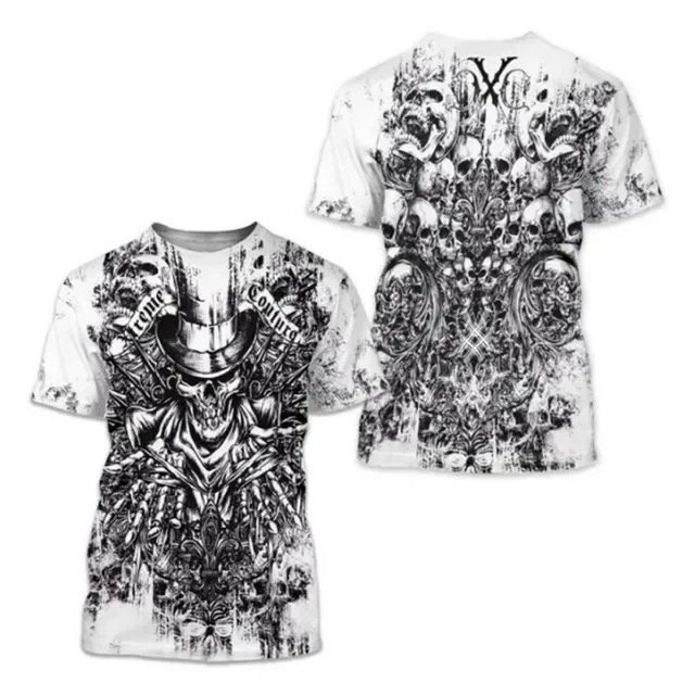 T-shirt cartoon cat bite knife creative pattern printing large size loose essentials short sleeve t