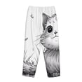 thumbnail image 3 of Lsque Cute Cat Meadow Sketch Print Women's Pajama Pants, Lounge Pant - Comfortable Home Wear,Elastic Waistband, Stylish Design-Medium, 3 of 9