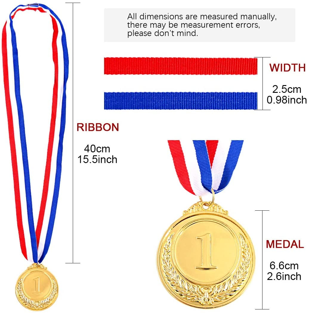 Glossy 1st 2nd 3rd Place Yumeihui 3 Pcs Gold Silver Bronze Award Medals with Ribbon 