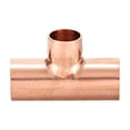 thumbnail image 3 of Tee de reducción de cobre de 1/2 pulgada x 5/8 pulgada, accesorio de tubería de presión de cobre para suministro de plomería y refrigeración, 3 piezas, 3 of 3