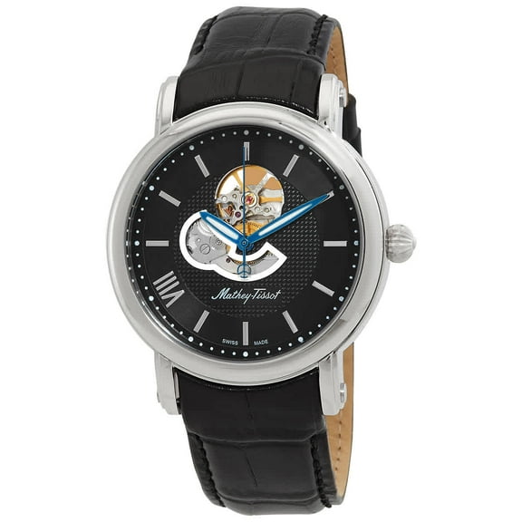 Mathey-Tissot Skeleton Automatic Black Dial Men's Watch H7053AN