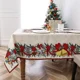 thumbnail image 5 of Mantel impermeable con campanas de muñeco de nieve de Navidad, decoración de mesa para fiesta de Navidad, manteles rectangulares reutilizables, decoraciones navideñas 2025, 5 of 5