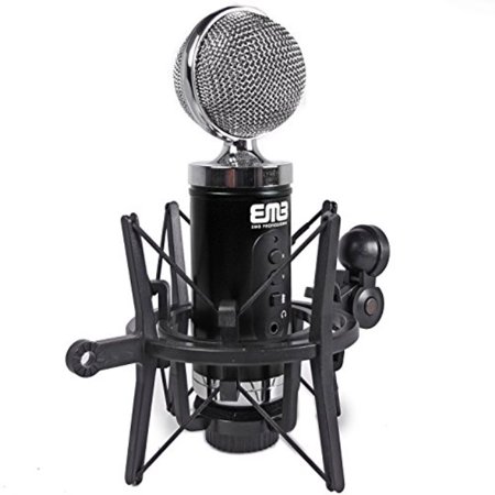 emb emc960 professional high-performance multi-pattern large diaphragm condenser project studio microphone black