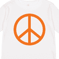 thumbnail image 4 of Inktastic Funky Orange Peace Sign Boys or Girls Long Sleeve Toddler T-Shirt, 4 of 5