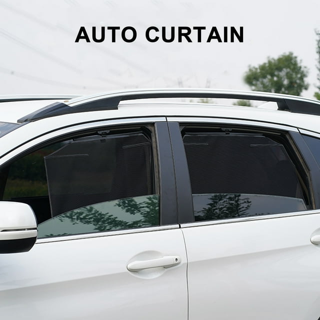 Neinkie Car Roller Curtains Heat Insulation Translucency Type Hanging Design Anti-UV Shading Auto Styling Window Sunscreen for Automobile