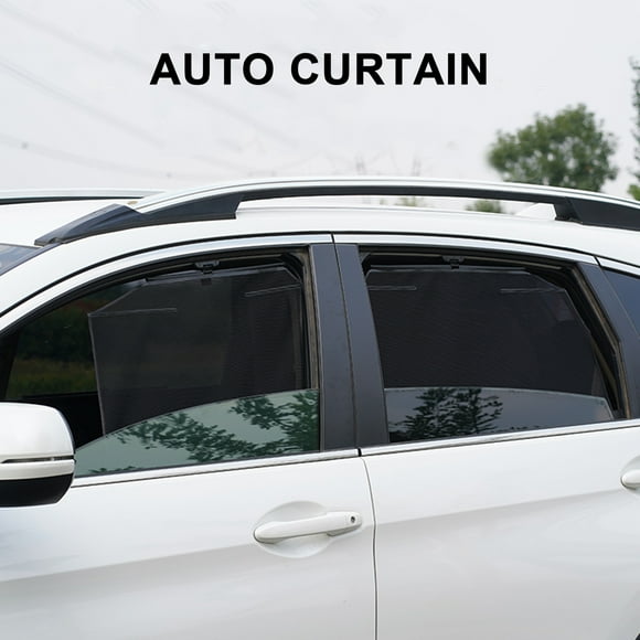 Neinkie Car Roller Curtains Heat Insulation Translucency Type Hanging Design Anti-UV Shading Auto Styling Window Sunscreen for Automobile