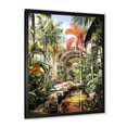 thumbnail image 2 of Designart "Ancient Ruins in Tropical Mexico" People Framed Wall Art - Global Green Mexican Art Entryway Framed Wall Art Print, 2 of 6