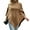 Khaki, variant on IDOPIP Black Sweater for Women Dressy Winter Turtle Neck Poncho Sweater Elegant Warm Knitted Pullover Size F 2025
