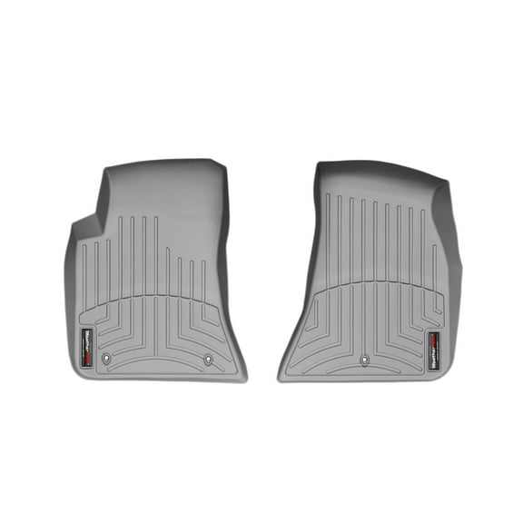 WeatherTech Custom Fit FloorLiners compatible with 2011-2014 Dodge Challenger - 1st Row (Driver & Passenger), Grey