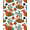 Orange, Pattern 3, variant on ODIKA 2x3 Machine Washable Non-Slip Area Rug, Festive Pine Cone Holly Branch Tree Skirt with Winter Berry Clusters High Traffic Rug, Green, 741151