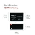 thumbnail image 4 of ExpertPower 1270 12V 7Ah Fully Sealed SLA with Advanced Glass Mat Technology AGM Lead Acid Battery, 4 of 5