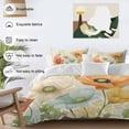 thumbnail image 3 of Vintage Poppy 4 Piece Duvet Cover Set Queen Size Orange Blue Yellow Floral Soft Bedding Set Comforter Cover, 1 Duvet Cover 1 Flat Sheets and 2 Pillowcases, 3 of 9