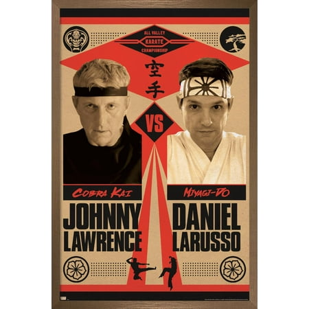 Cobra Kai - Versus Wall Poster, 14.725" x 22.375", Framed
