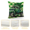 thumbnail image 4 of ARISTURING  Happy St. Patrick's Day Pillow Covers Green White Black Buffalo Plaid Farmhouse Truck Lucky Clover Hello Shamrocks Decorations Throw Pillows Spring Cushion Covers Couch, 4 of 5
