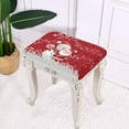 thumbnail image 6 of FOR U DESIGNS Snowman Santa Claus Print Stool Covers Rectangle 2 Pcs Comfortable Counter Bar Stools Cover Washable Stool Upholstered Protector Slipcover Bench Seat Protector Christmas Decor, 6 of 9