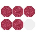 thumbnail image 2 of Disketp Pink Glitter Funny Coasters,6 Pcs Leather Coasters With Holder, Perfect Housewarming Hostess Gifts,Protect Furniture From Water Marks Scratch And Damage, 2 of 9