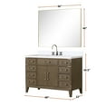thumbnail image 5 of Laurel 48 in W Grey Oak Single Vanity, Cultured Marble Top, Faucet Set, & 46 in Mirror, 5 of 6
