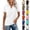 18# White, variant on Womens 2026 Lapel Blouses V Neck Polo Shirts Short Sleeve Shirts Solid Color Basic Tees Dressy Casual Summer Tops Yellow M